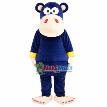Depressed Dark Blue Orangutan Mascot Costume Depressed Dark Blue Orangutan Mascot Costume