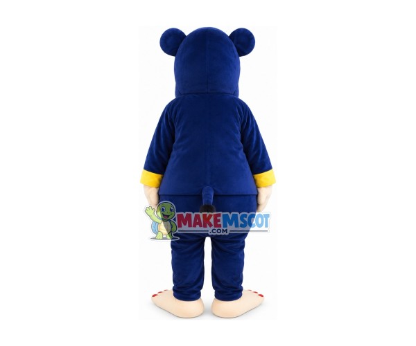 Depressed Dark Blue Orangutan Mascot Costume Depressed Dark Blue Orangutan Mascot Costume