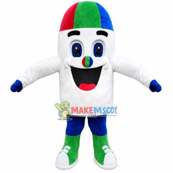 Colored Crayon Mascot Costume For Event Colored Crayon Mascot Costume For Event