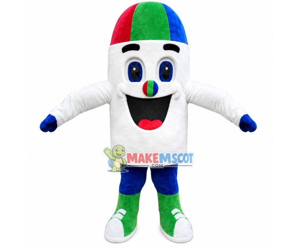 Colored Crayon Mascot Costume For Event Colored Crayon Mascot Costume For Event