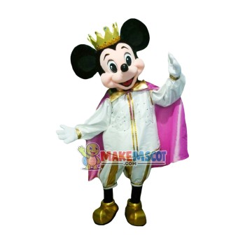 Crown Mickey Mascot Cartoon Costume