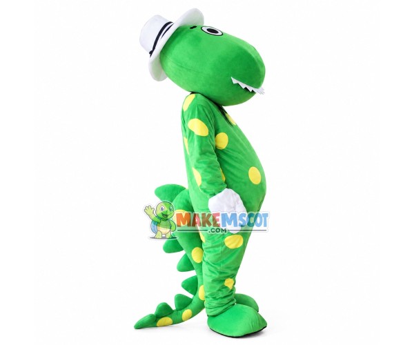 Gentle Green Dinosaur Mascot Costume Gentle Green Dinosaur Mascot Costume