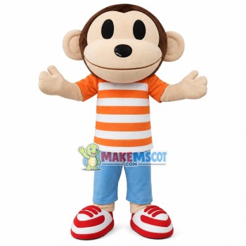 Pleased Monkey Mascot Costume In The Set