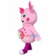 Four Eared Pig Mascot Funny Cartoon Costume Four Eared Pig Mascot Funny Cartoon Costume
