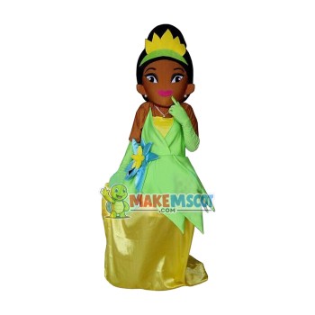 Kind Black Princess Tiana Mascot Costume