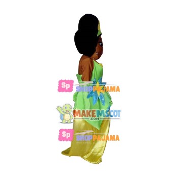 Kind Black Princess Tiana Mascot Costume