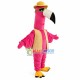 Pink Ostrich On Vacation Mascot Costume Pink Ostrich On Vacation Mascot Costume