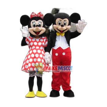 Mickey Minnie Couple Mascot Costume Mickey Minnie Couple Mascot Costume
