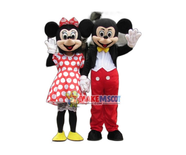 Mickey Minnie Couple Mascot Costume Mickey Minnie Couple Mascot Costume