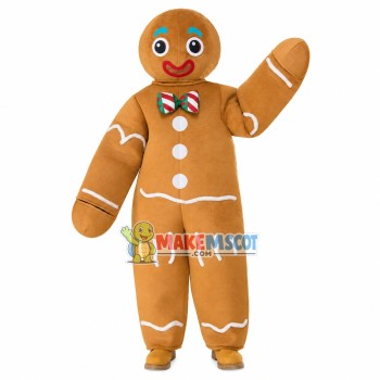 Gingerbread Man Mascot Costume For Christmas Party Gingerbread Man Mascot Costume For Christmas Party