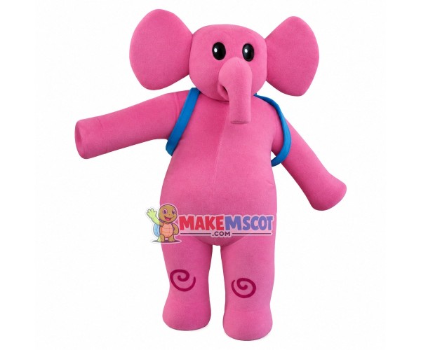 Little Pink Elephant Mascot Costume Little Pink Elephant Mascot Costume