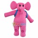 Little Pink Elephant Mascot Costume Little Pink Elephant Mascot Costume