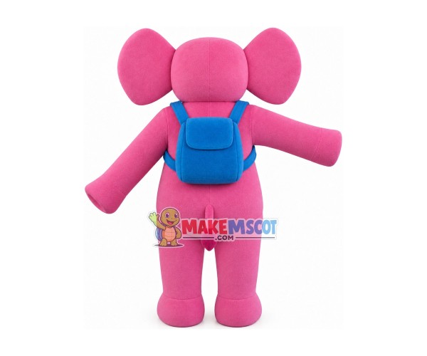 Little Pink Elephant Mascot Costume Little Pink Elephant Mascot Costume
