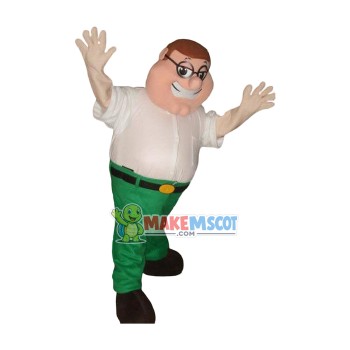 Chubby Big Belly Manager Mascot Costume Chubby Big Belly Manager Mascot Costume