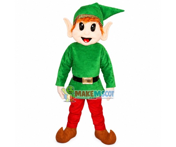 Sharp-eared Green Elf Mascot Costume Sharp-eared Green Elf Mascot Costume