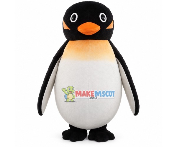 Orange Snow Penguin Mascot Costume Orange Snow Penguin Mascot Costume