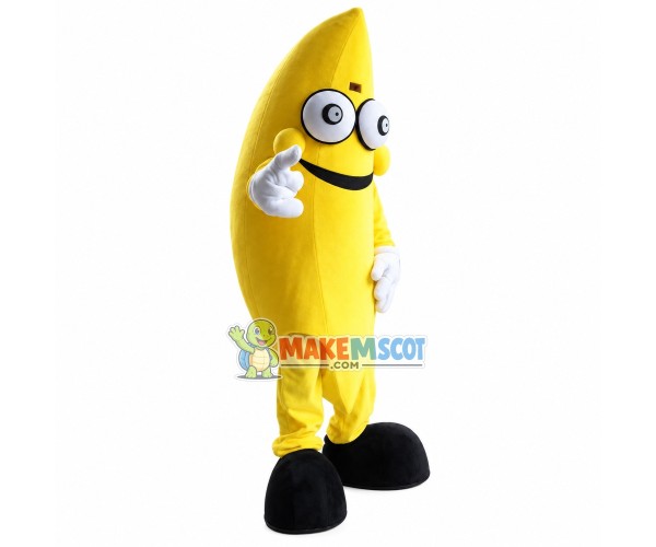 Cartoon Banana With Eyes Mascot Costume Cartoon Banana With Eyes Mascot Costume