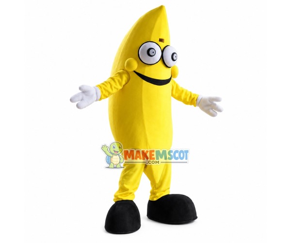 Cartoon Banana With Eyes Mascot Costume Cartoon Banana With Eyes Mascot Costume