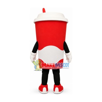 Hot Paper Coffee Cup Mascot Costume Hot Paper Coffee Cup Mascot Costume