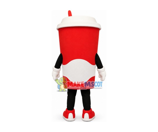 Hot Paper Coffee Cup Mascot Costume Hot Paper Coffee Cup Mascot Costume