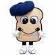 Sliced Bread In The Chef Hat Mascot Costume Sliced Bread In The Chef Hat Mascot Costume