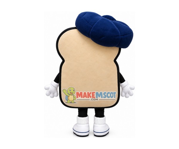 Sliced Bread In The Chef Hat Mascot Costume Sliced Bread In The Chef Hat Mascot Costume