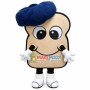 Sliced Bread In The Chef Hat Mascot Costume