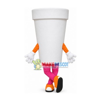 White paper Milk Cup Mascot Costume White paper Milk Cup Mascot Costume