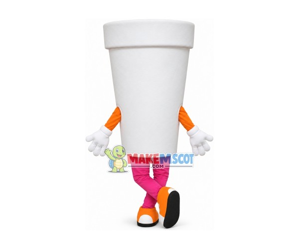 White paper Milk Cup Mascot Costume White paper Milk Cup Mascot Costume