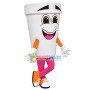 White paper Milk Cup Mascot Costume