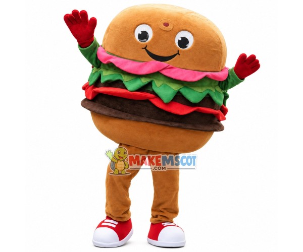Healthy Veggie Burger Mascot Costume Healthy Veggie Burger Mascot Costume