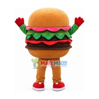 Healthy Veggie Burger Mascot Costume Healthy Veggie Burger Mascot Costume
