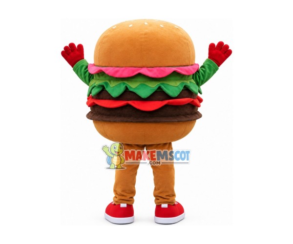 Healthy Veggie Burger Mascot Costume Healthy Veggie Burger Mascot Costume