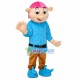 Dwarf In The Blue Top Mascot Costume Dwarf In The Blue Top Mascot Costume