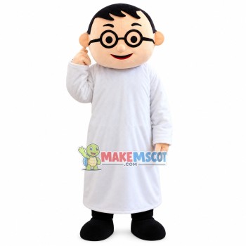 Round Glasses Ancient Teacher Mascot Costume