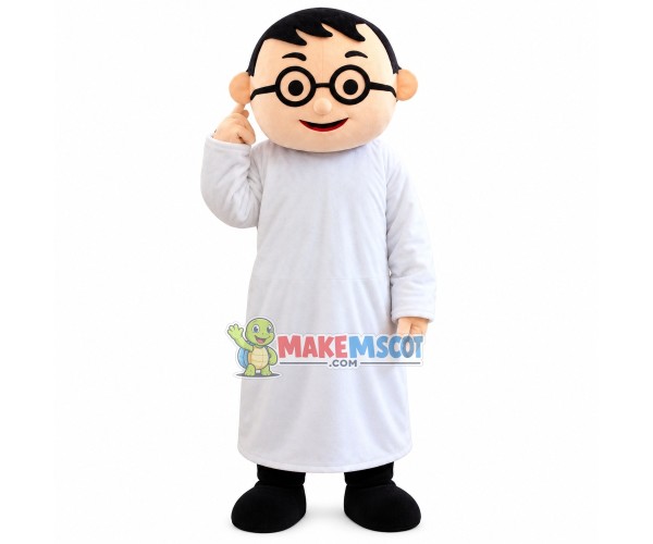 Round Glasses Ancient Teacher Mascot Costume Round Glasses Ancient Teacher Mascot Costume