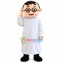Round Glasses Ancient Teacher Mascot Costume