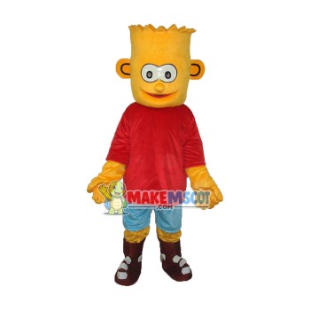 Naughty Boy Bart Simpson Mascot Costume Naughty Boy Bart Simpson Mascot Costume
