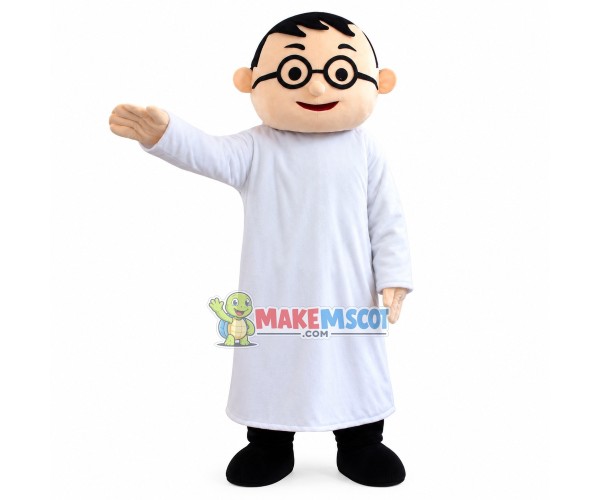 Round Glasses Ancient Teacher Mascot Costume Round Glasses Ancient Teacher Mascot Costume