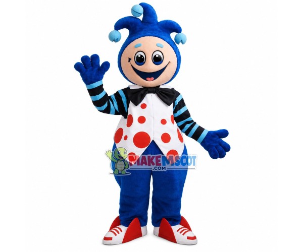 Clown With Bells Mascot Costume Clown With Bells Mascot Costume