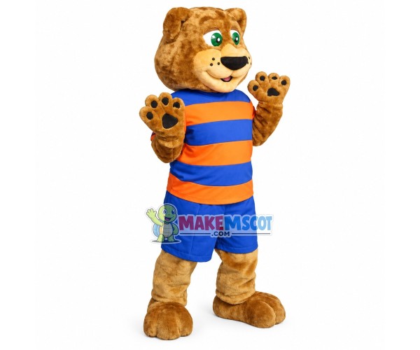 Green Eyes Sport Tiger Mascot Costume