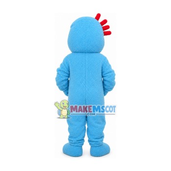 Plush Blue Iggle Piggle Mascot Costume Plush Blue Iggle Piggle Mascot Costume