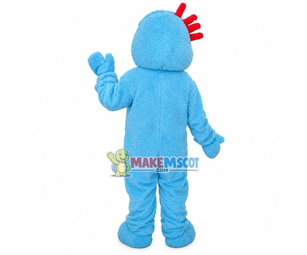Plush Blue Iggle Piggle Mascot Costume Plush Blue Iggle Piggle Mascot Costume