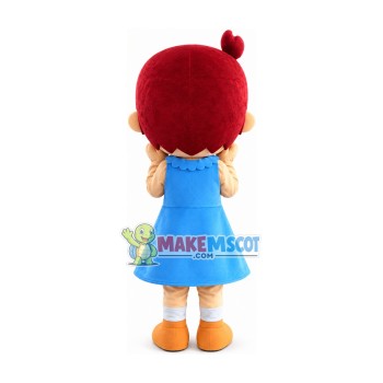 Short Hair Girl Mascot Cute Costume Short Hair Girl Mascot Cute Costume