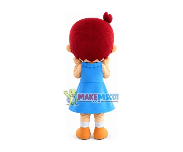 Short Hair Girl Mascot Cute Costume