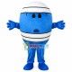 Blue & White Round Ball Mascot Costume Blue & White Round Ball Mascot Costume