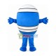 Blue & White Round Ball Mascot Costume Blue & White Round Ball Mascot Costume