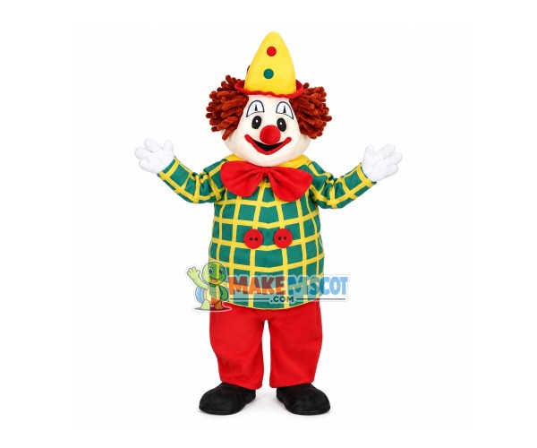 Clown In The Plaid Suit Mascot Costume Clown In The Plaid Suit Mascot Costume