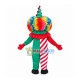 Christmas Clown With Colorful Hair Mascot Costume Christmas Clown With Colorful Hair Mascot Costume
