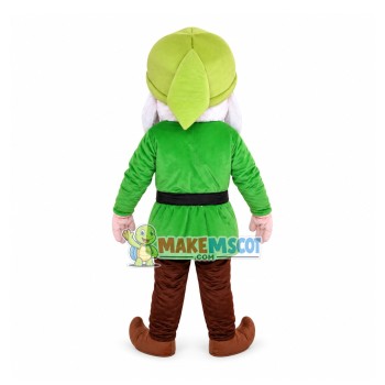 Green Big Nose Dwarf Mascot Costume Green Big Nose Dwarf Mascot Costume